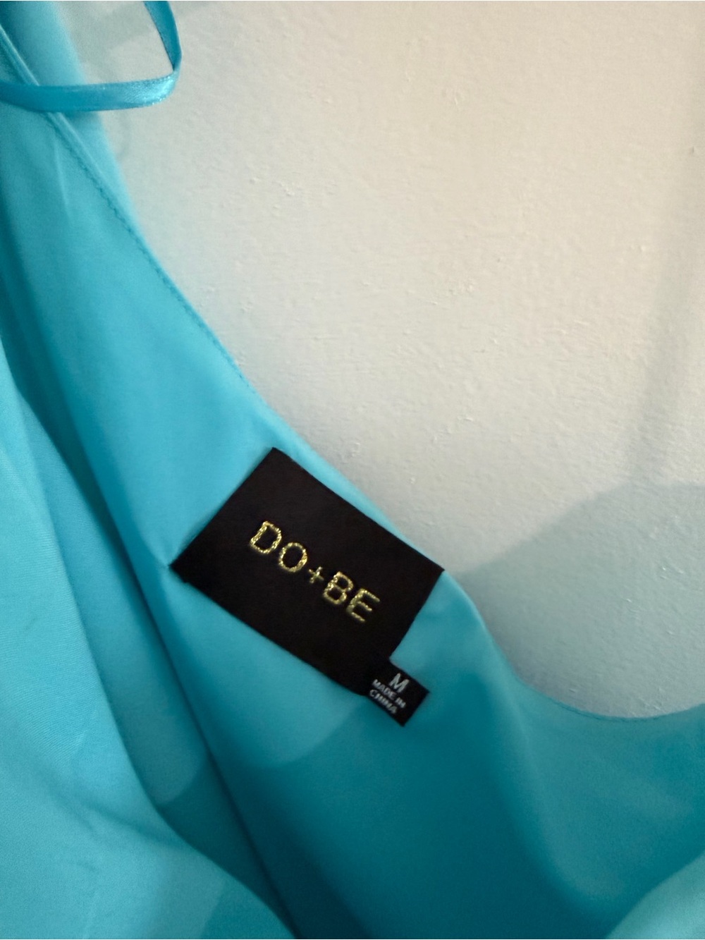 NWT DO+BE One-Shoulder Blue Draped Cocktail MIDI Dress Medium - Picture 4 of 5